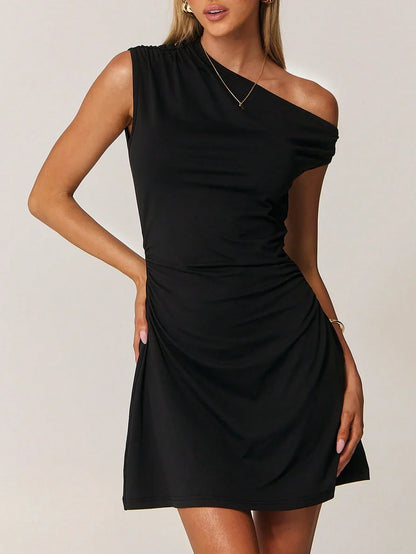 Damen Asymmetrisches Kleid Elegantes Design
