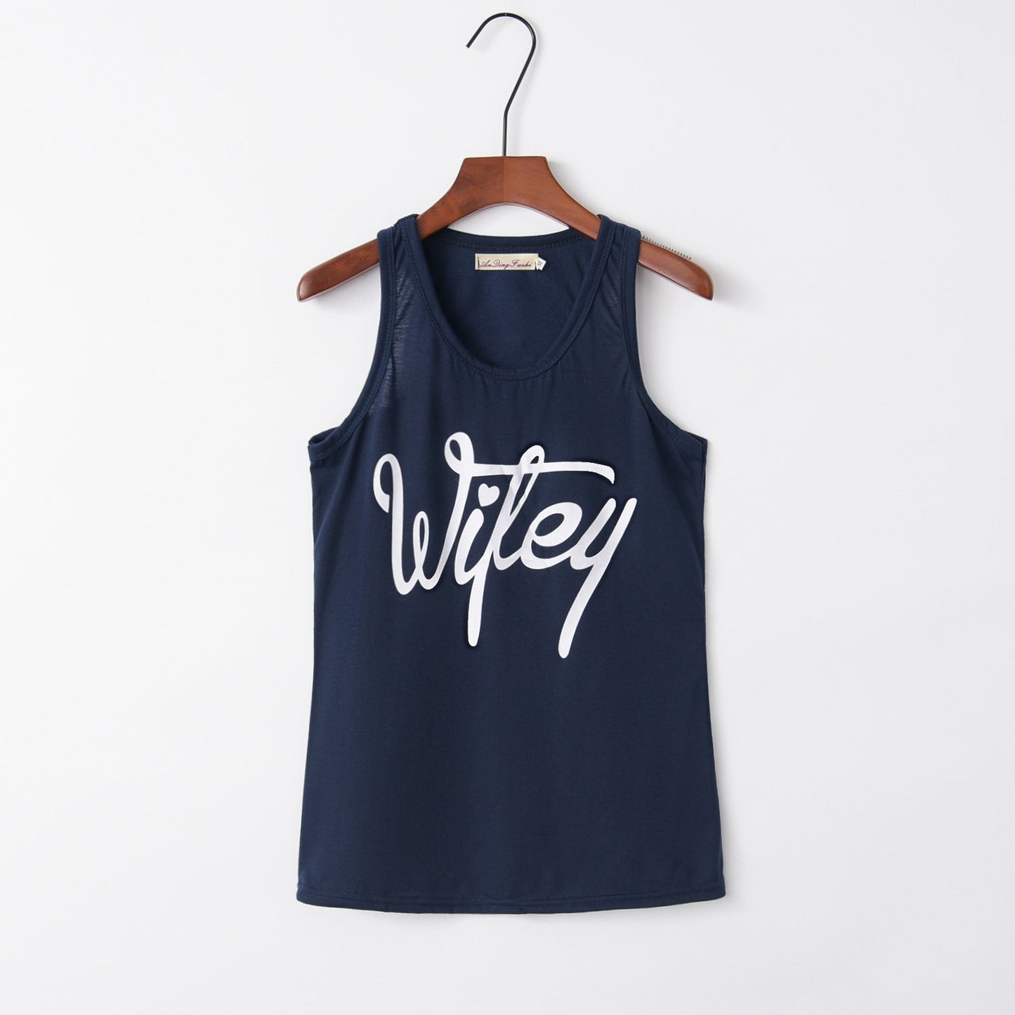 Damen Tanktop mit Schriftzug Trendfarbe Weiß