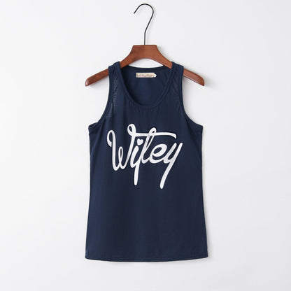 Damen Tanktop mit Schriftzug Trendfarbe Weiß