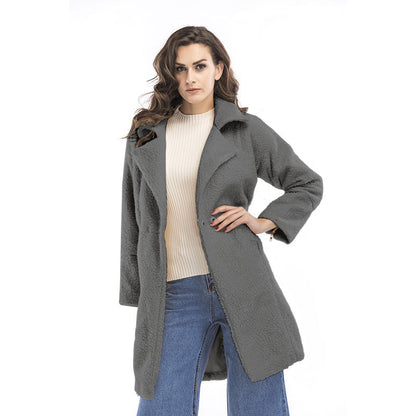 Damen Fleecejacke Reverskragen Praktische Taschen Norvielle