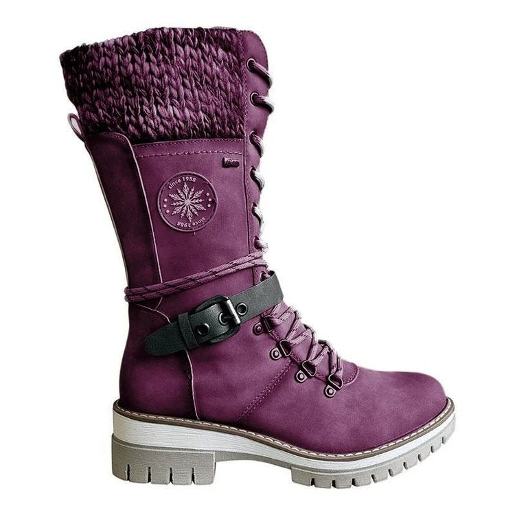 Damen Schnürstiefel Mittlere Schafthöhe Wintertauglich