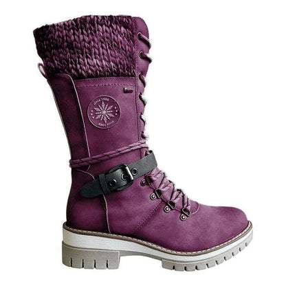 Damen Schnürstiefel Mittlere Schafthöhe Wintertauglich