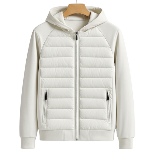 Herren Übergangsjacke Leicht Wattiert Mit Kapuze Modern
