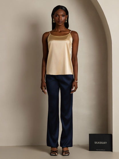 Norvielle Damen Seiden-Camisole Spaghettiträger