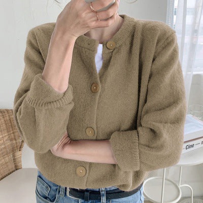 Damen Strickjacke Weich Norvielle Dekorative Knöpfe