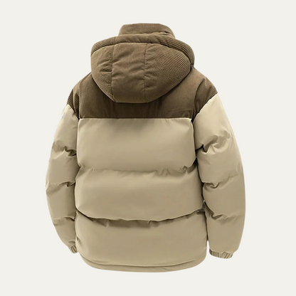 Herren Winterjacke Gepolstert Kapuze Warm