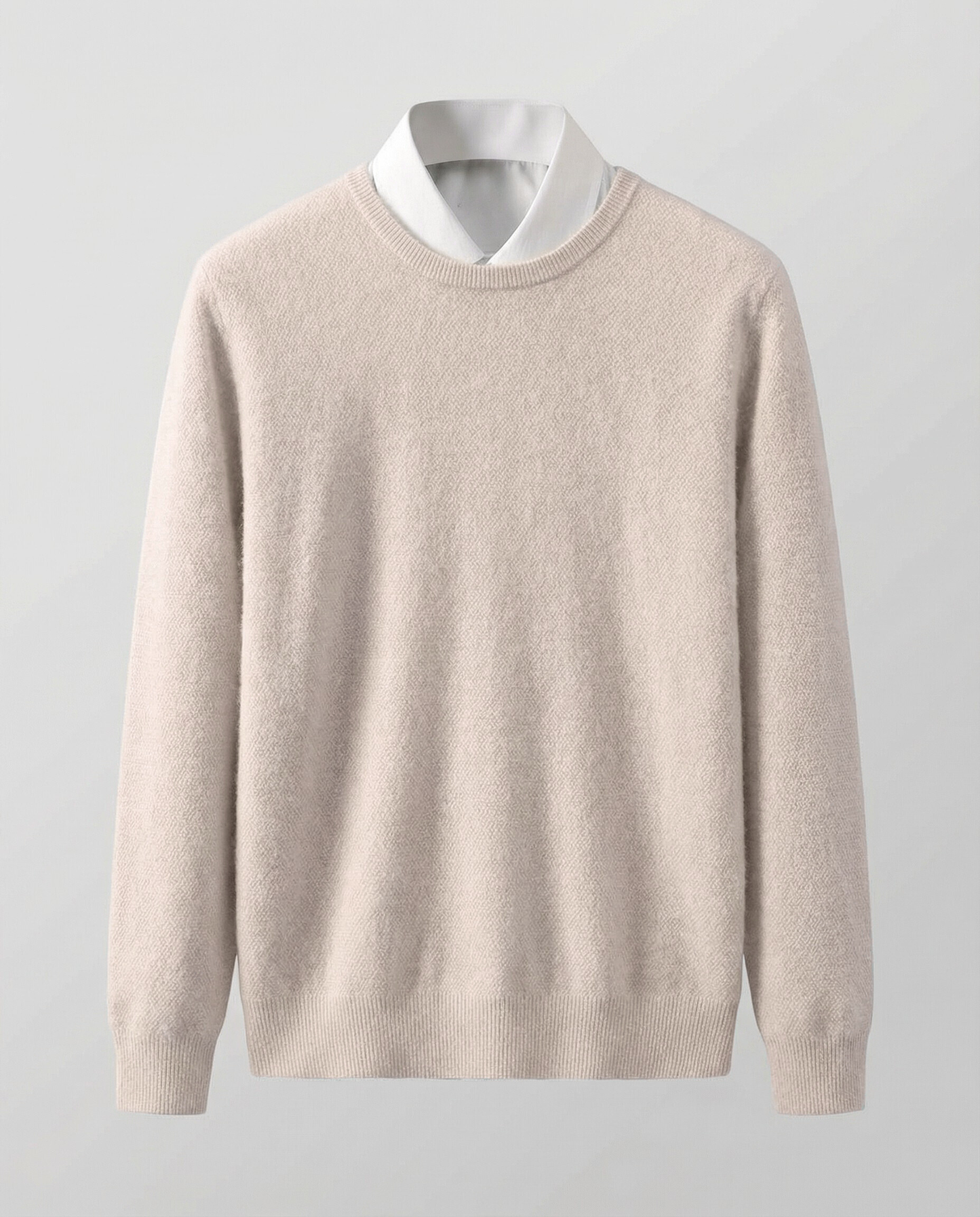 Damen Kaschmirpullover Elegantes Design Beige