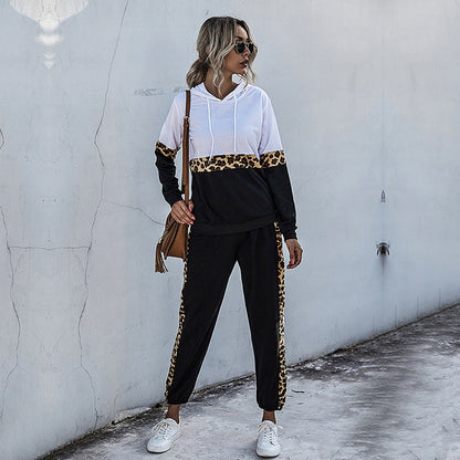 Damen Sportset mit Leopardenmuster Norvielle