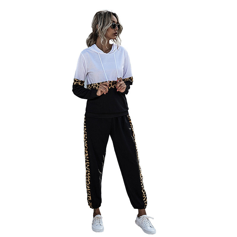Damen Sportset mit Leopardenmuster Norvielle