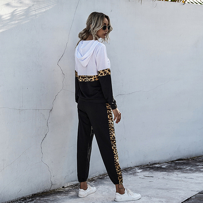 Damen Sportset mit Leopardenmuster Norvielle