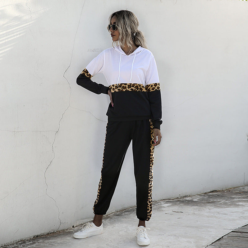 Damen Sportset mit Leopardenmuster Norvielle