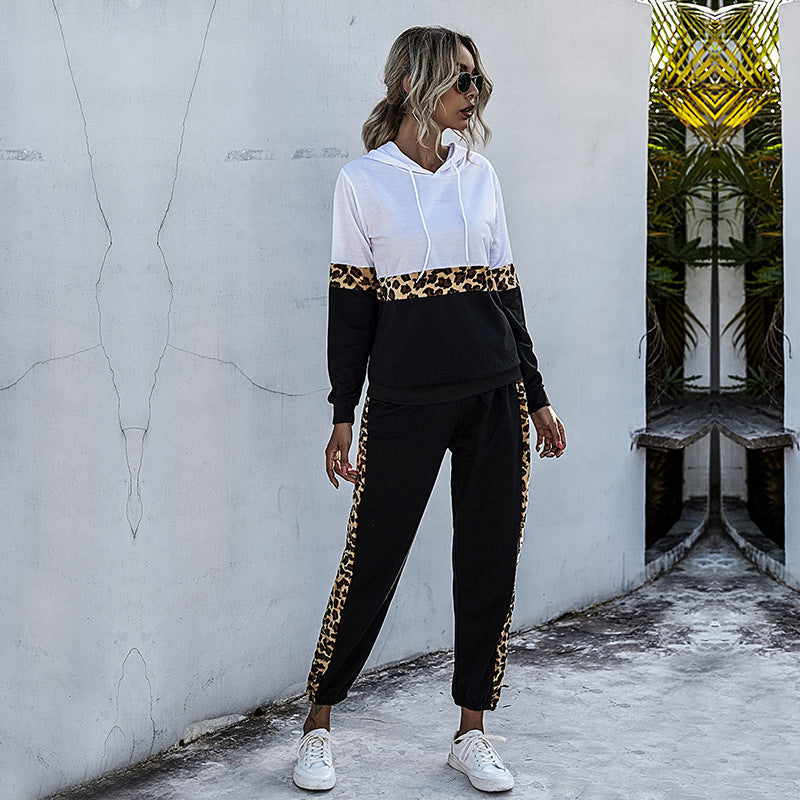 Damen Sportset mit Leopardenmuster Norvielle