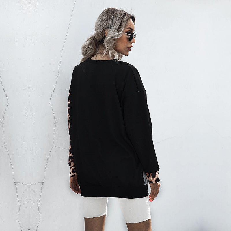 Damen Sweatshirt Animalmuster Bunt
