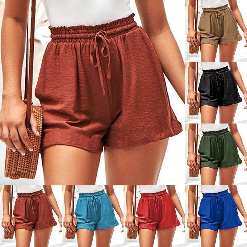 Damen Freizeithose Elastischer Bund Kordelzug Schwarz - Norvielle
