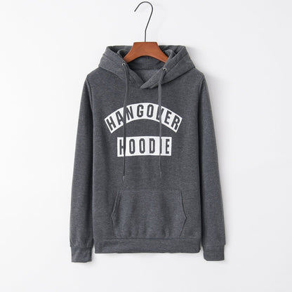 Damen Kapuzenpullover Lustiger Aufdruck Kängurutaschen Norvielle