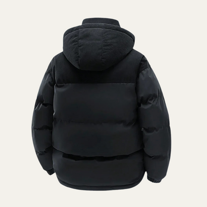 Herren Winterjacke Gepolstert Kapuze Warm