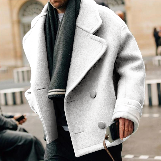 Herren Klassische Wolljacke Schwarz - Norvielle