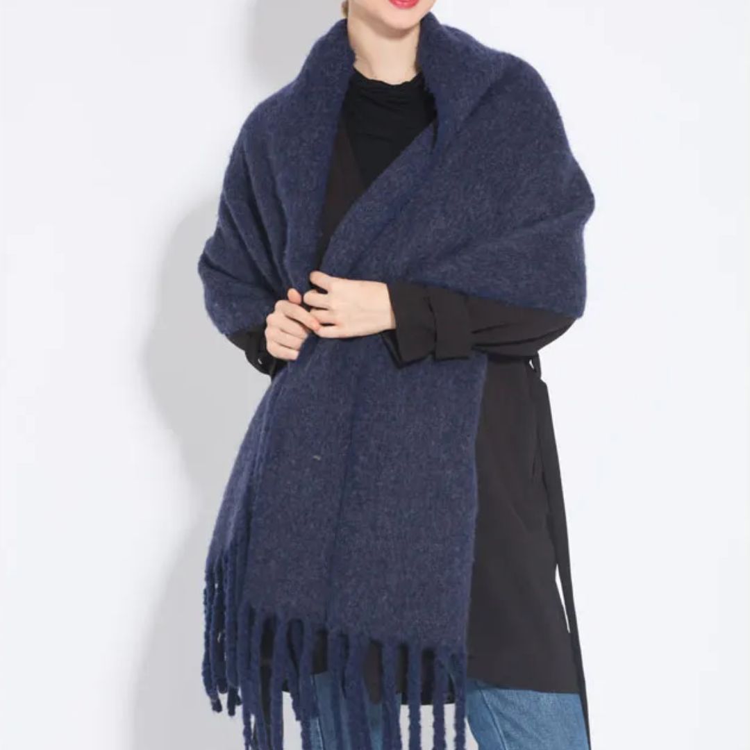 Damen Oversized Schal Flauschig Warm Beige