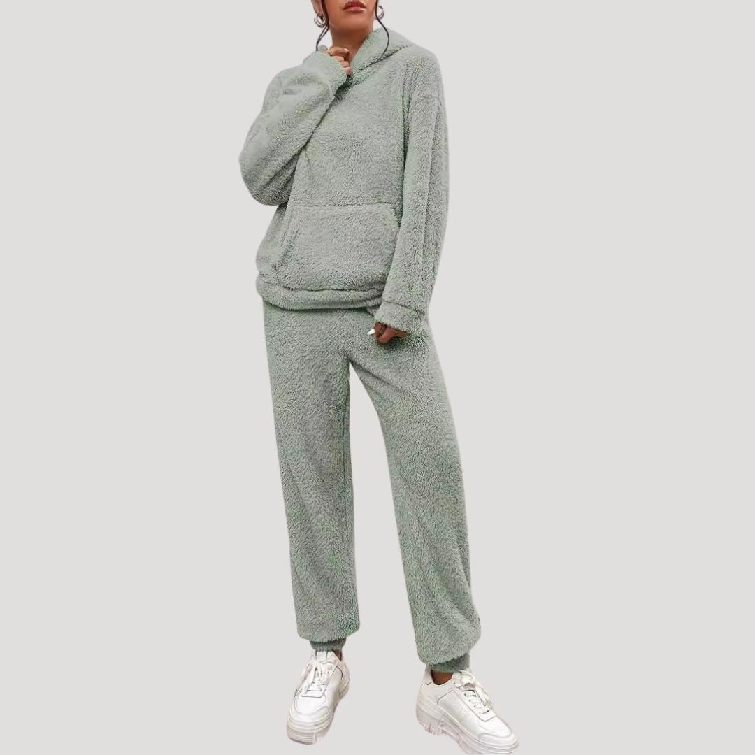 Damen Cozy Kapuzen-Loungewear-Set Frühling