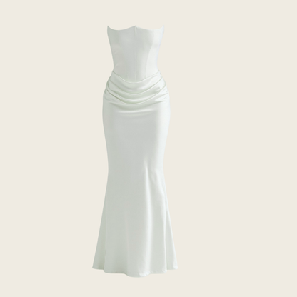 Damen Maxikleid Hochzeitsgast Säulenkleid
