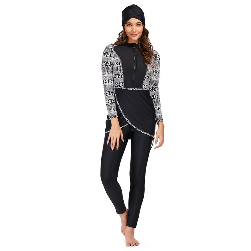 Burkini Badeanzug 3-teiliges Set Halal Bademode Damen