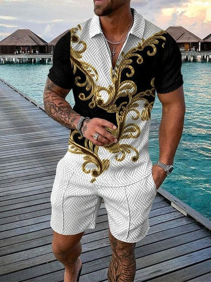 Herren Freizeit-Set Zweiteilig mit Aufdruck