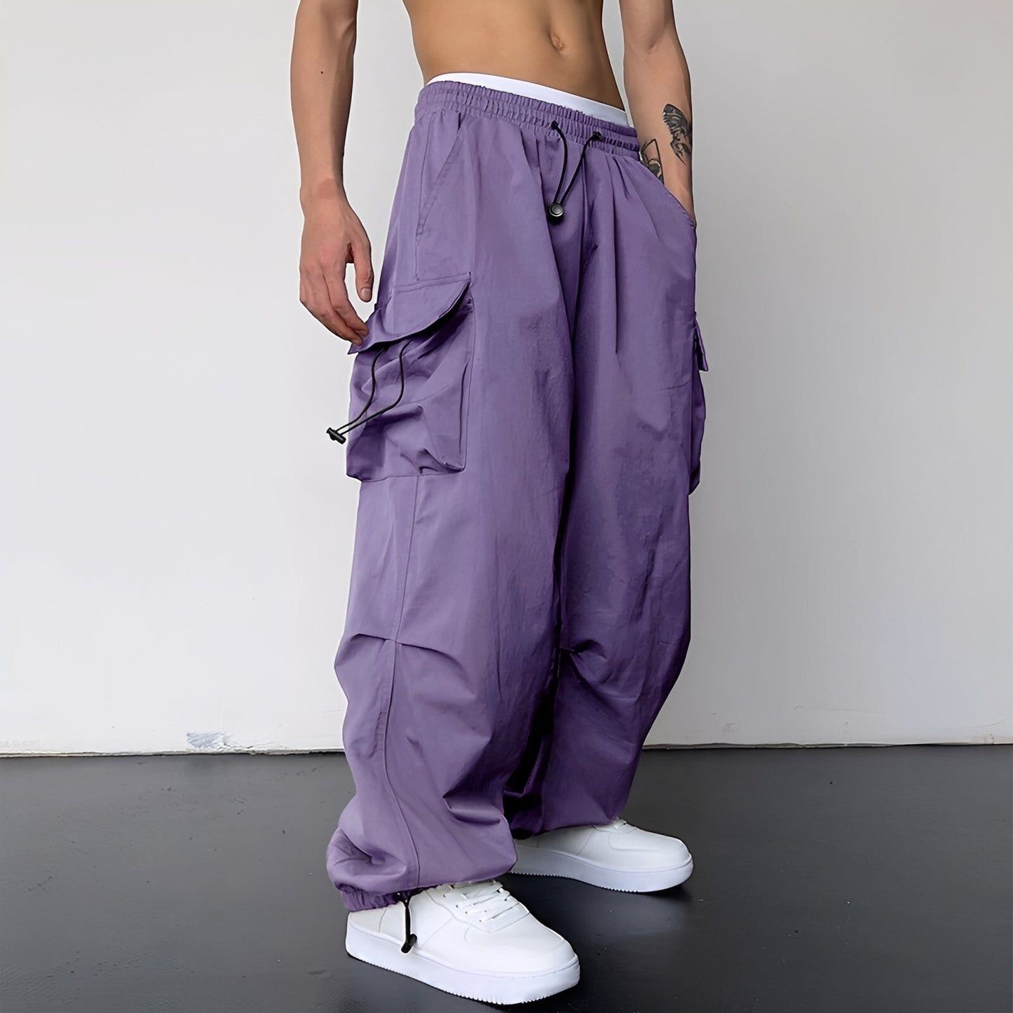 Herren Baggy Cargohose Trendig