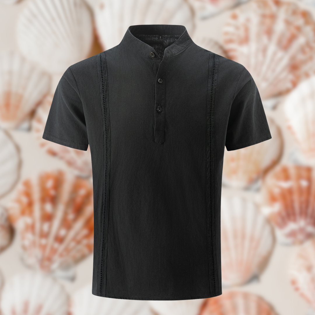 Norvielle Herren Sommershirt mit Stickerei