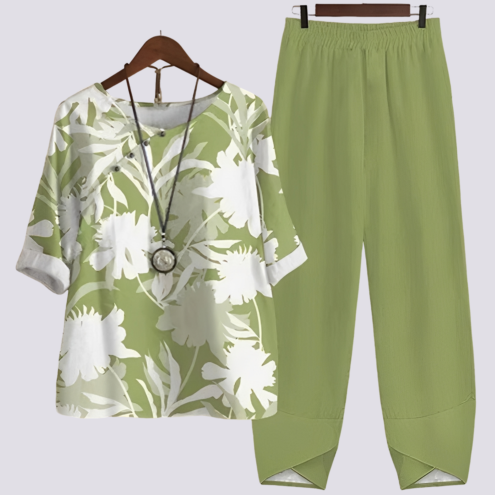 Damen Set mit Print Bequem Stilvoll - Norvielle
