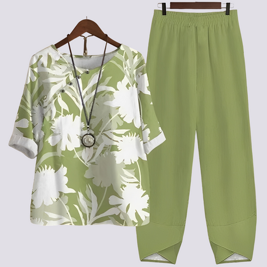 Damen Set mit Print Bequem Stilvoll - Norvielle