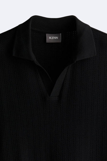 Herren Poloshirt Gestrickt Elegantes Design