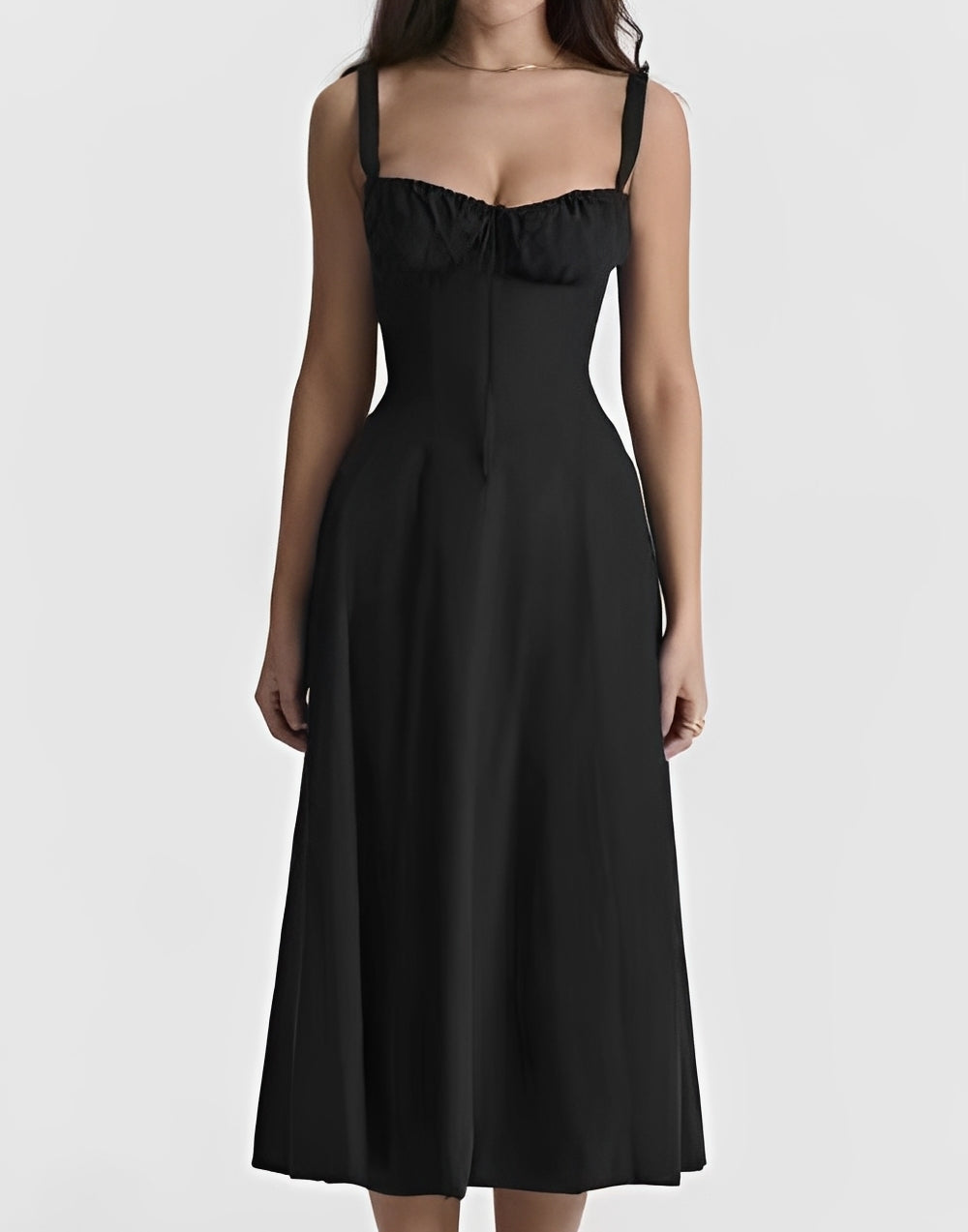 Damen Slim Fit Midi-Kleid Blumenmuster