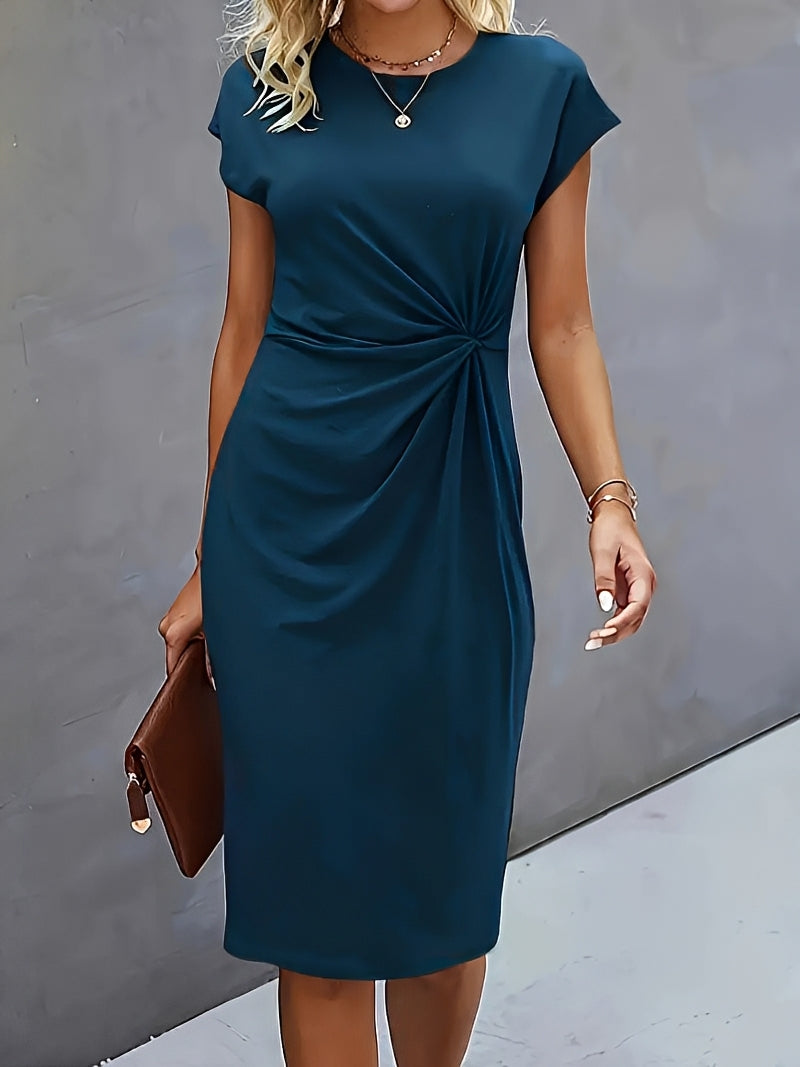 Damen Midikleid Knoten-Design Elegant