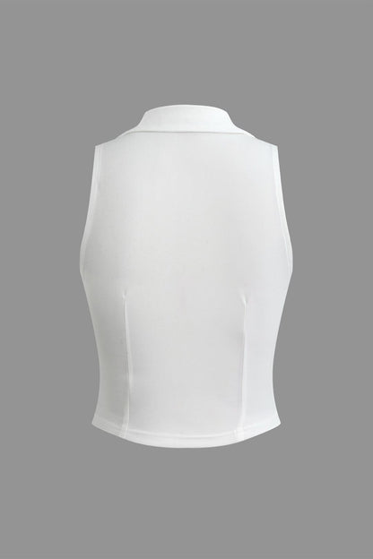 Damen Zweiteiler-Set mit Weste und Faltenrock Elegantes Design