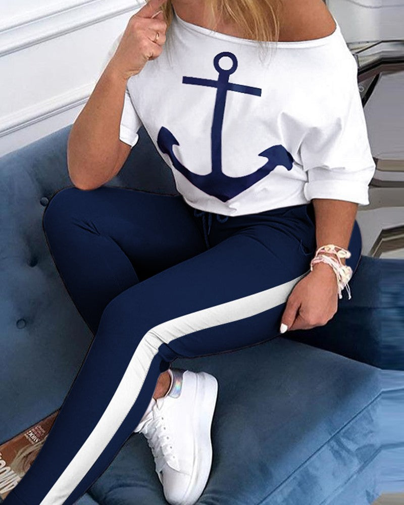 Damen Oberteil Ankerdesign Maritim