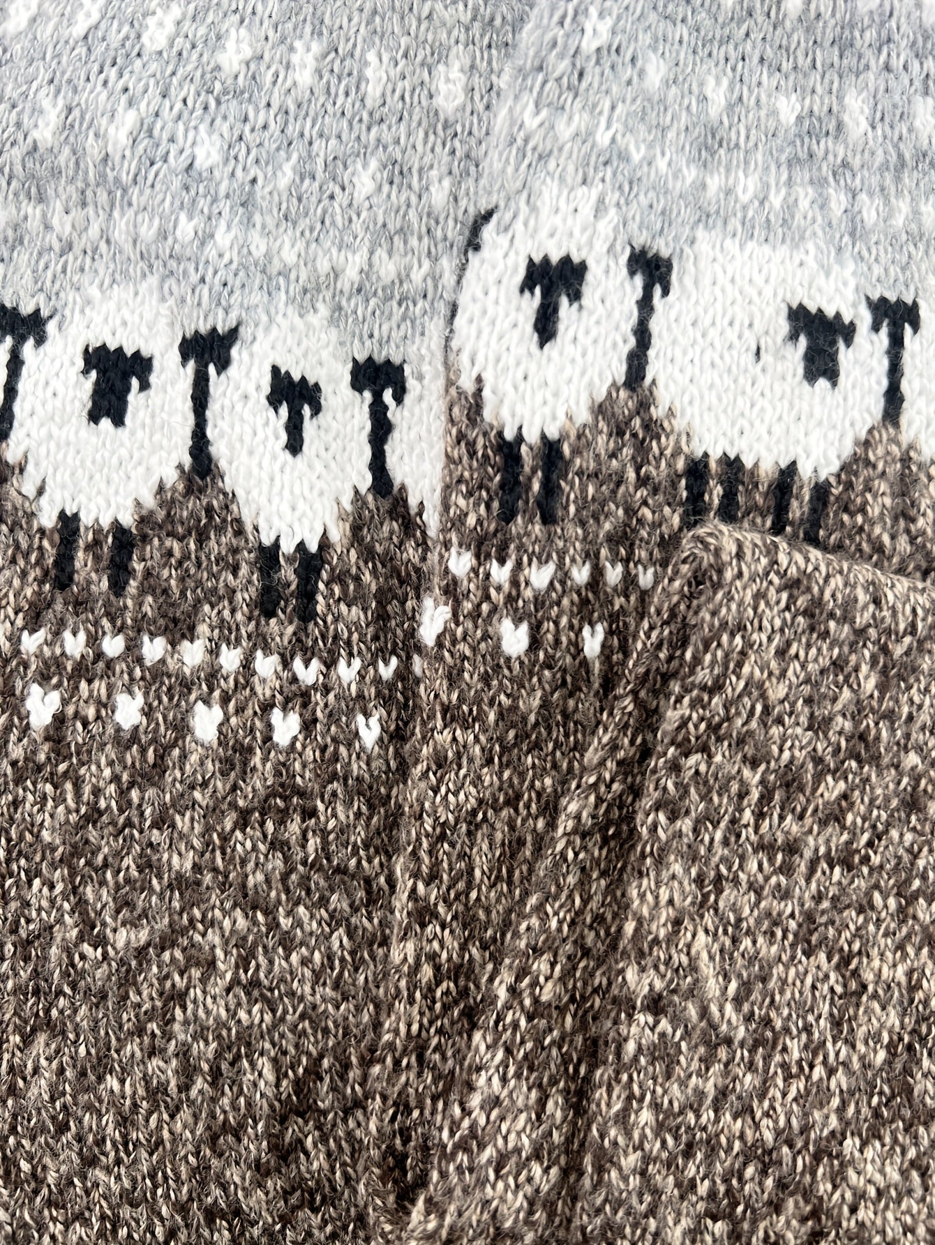 Eleganter Wintersweater Schaf-Jacquardmuster