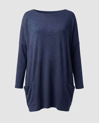 Damen Longpullover Lässig Langarm