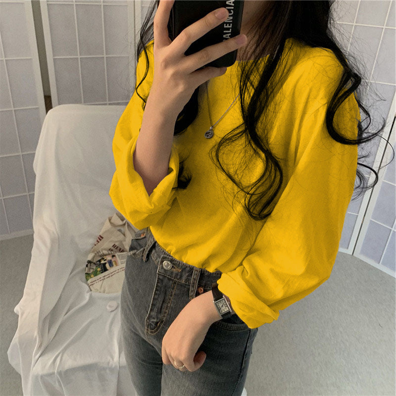 Damen Langarmshirt Lässiger Schnitt Zeitloses Design
