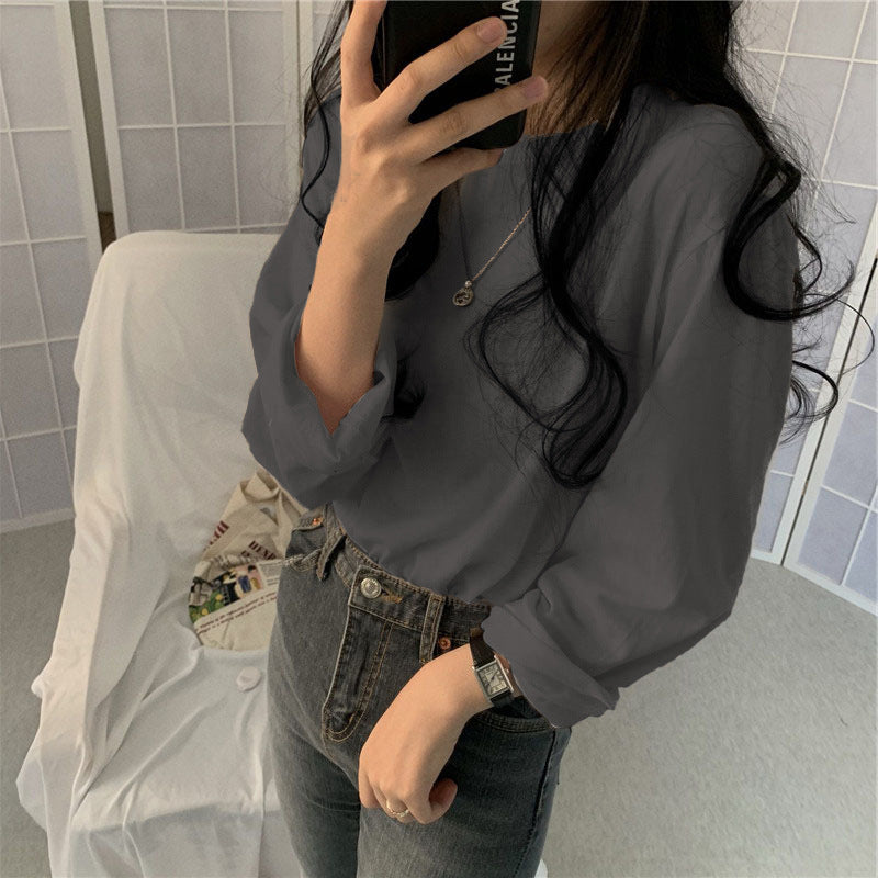 Damen Langarmshirt Lässiger Schnitt Zeitloses Design
