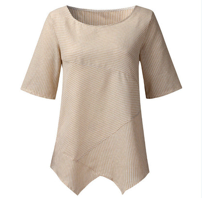 Damen Asymmetrisches Stricktop Dekoratives Rippmuster Norvielle