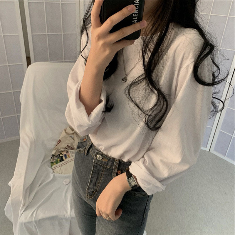 Damen Langarmshirt Lässiger Schnitt Zeitloses Design