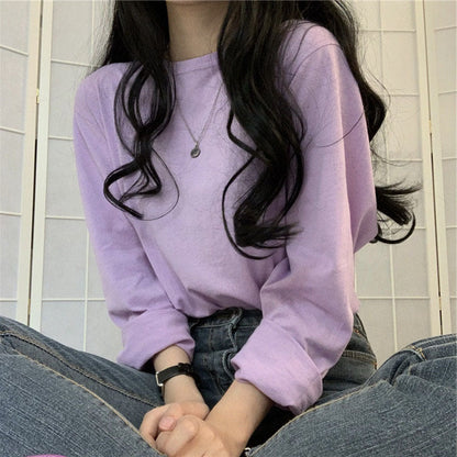 Damen Langarmshirt Lässiger Schnitt Zeitloses Design