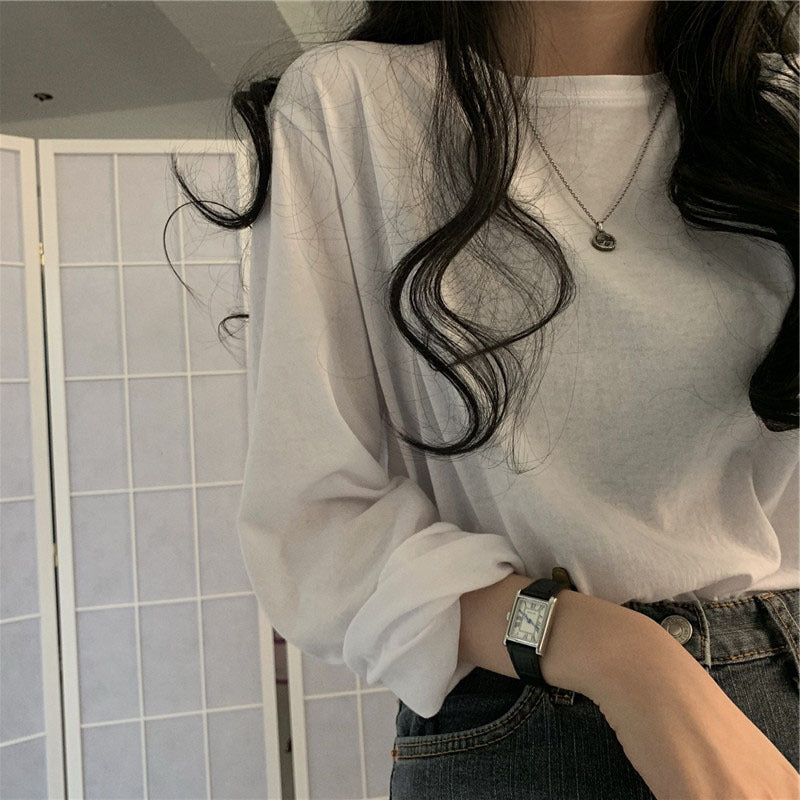 Damen Langarmshirt Lässiger Schnitt Zeitloses Design