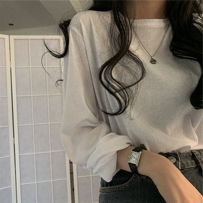 Damen Langarmshirt Lässiger Schnitt Zeitloses Design