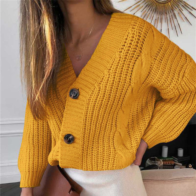 Damen Cardigan V-Ausschnitt Grobstrick Norvielle - Norvielle