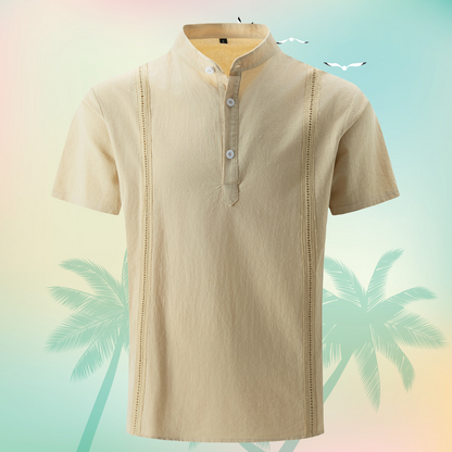 Norvielle Herren Sommershirt mit Stickerei