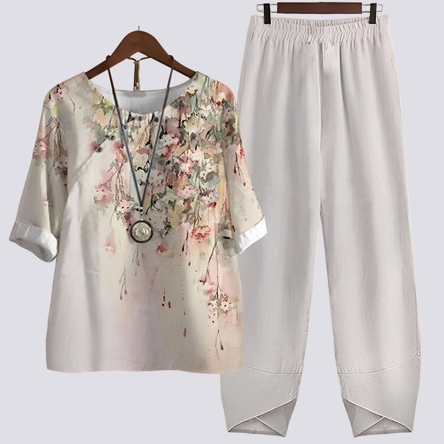 Damen Zweiteiliges Outfit Modernes Muster