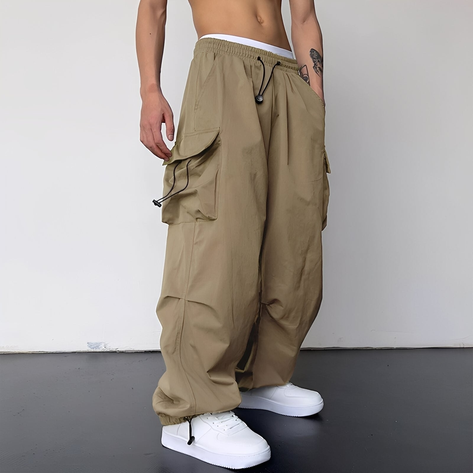 Herren Baggy Cargohose Trendig - Norvielle