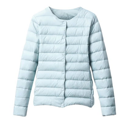 Damen Leichte Gesteppte Pufferjacke Frühling