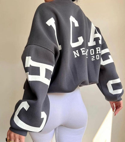 Damen Pullover Weite Passform Gleichmäßige Silhouette